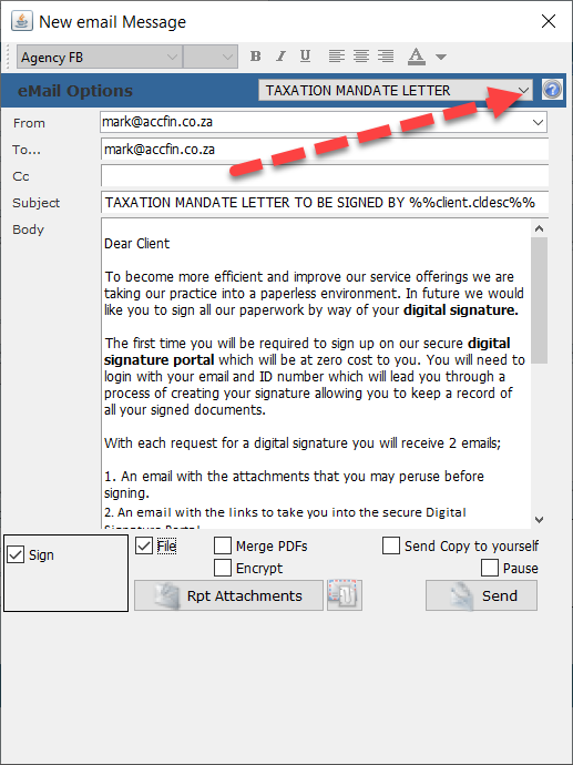 Digital Signature for Mandate Letters