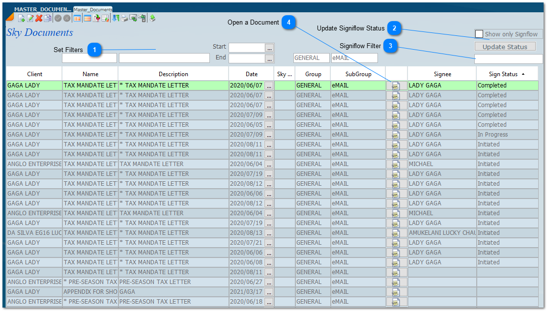 Document Storage Enquiry